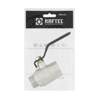Кран кульовий 3/4" внутрішня * 3/4" зовнішня RAFTEC BLACK важіль