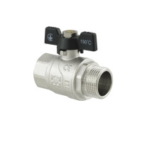 Кран кульовий 1/2" внутрішня * 1/2" зовнішня важіль RAFTEC BLACK