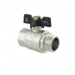 Кран кульовий 1/2" внутрішня * 1/2" зовнішня важіль RAFTEC BLACK