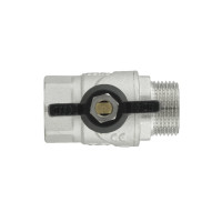 Кран кульовий 1/2" внутрішня * 1/2" зовнішня важіль RAFTEC BLACK
