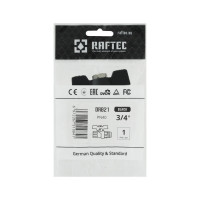 Кран кульовий 1/2" внутрішня * 1/2" зовнішня важіль RAFTEC BLACK