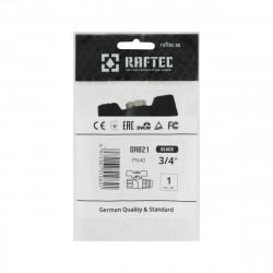 Кран кульовий 1/2" внутрішня * 1/2" зовнішня важіль RAFTEC BLACK