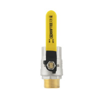 Кран кульовий 3/4" внутрішня * 3/4" зовнішня RAFTEC ГАЗ важіль