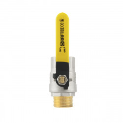 Кран кульовий 3/4" внутрішня * 3/4" зовнішня RAFTEC ГАЗ важіль