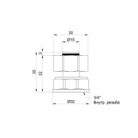 Перехід 20 * 3/4 внутрішня SD