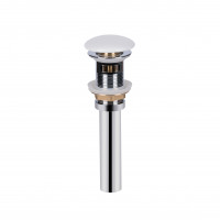 Донний клапан для раковини Qtap PU02O 70х70х227.5 White з переливом
