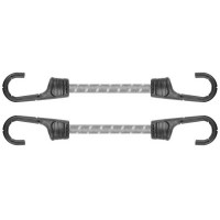 Шнур еластичний гумовий 40см х 2шт. з металевими гачками PVC BUNGEE CORD HOOK, BCH2-08040GY-B
