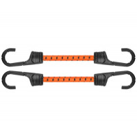 Шнур еластичний гумовий 60см х 2шт. з металевими гачками PVC BUNGEE CORD HOOK, BCH2-08060OR-B