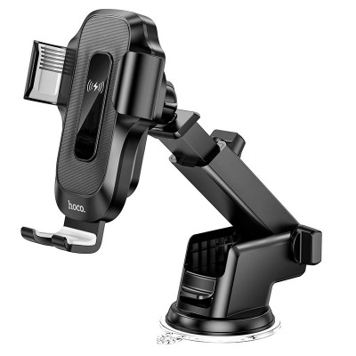 Тримач HOCO Wise automatic induction wireless fast charging Car holder HW3 (center console) |5-15W|