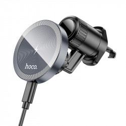Тримач HOCO Vision metal magnetic wireless fast charging Car holder (air outlet) HW6 |15W|